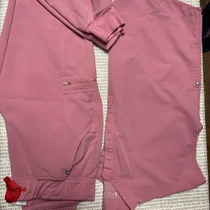 EUC Figs Chalk Pink Rafaella Top and Zamora Medium